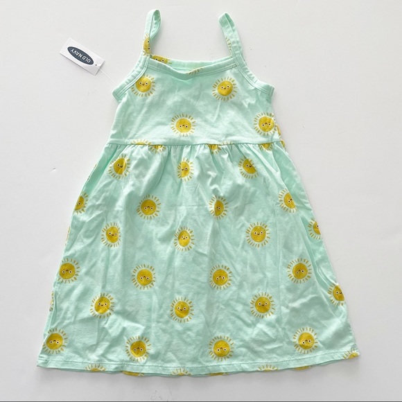 Old Navy Teal Sunshine Face Strapless Dress - Picture 5 of 5